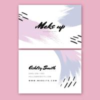 Artistic And Colorful Business Card Template vector