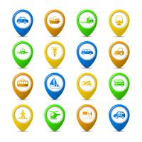 Navigation pins set vector