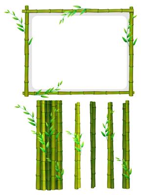 Bamboo frame and bamboo sticks