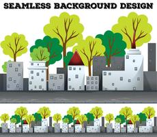 Seamless background with gray buildings vector