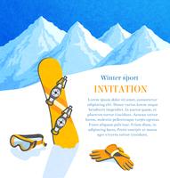 Invitación de invierno snowboard