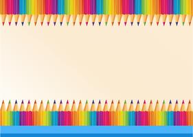 Border design with colorpencils vector