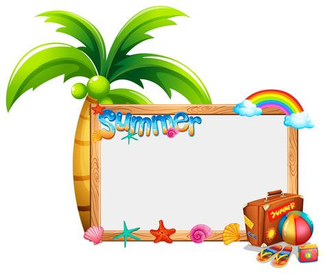 Border template with summer theme