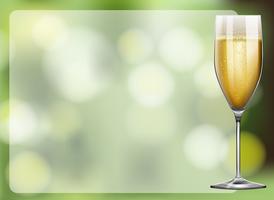 Frame design with champagne glass vector