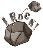 Expresión inglesa del rock en blanco vector