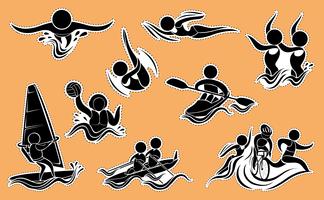 Sport icons for water sports vector