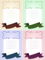 Paper template in four colors vector