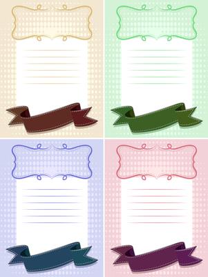 Paper template in four colors