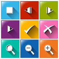 Icons with different symbols vector