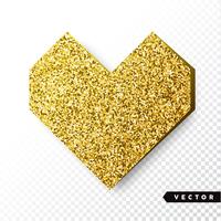 Gold Sparkles Heart vector