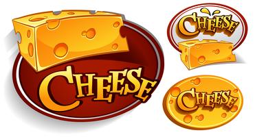 Diseños de logos con queso. vector