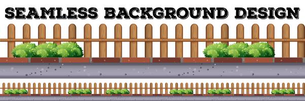 Seamless background design with wooden fence vector