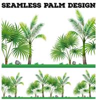 Seamless background with palm trees vector