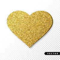 Gold Sparkles Heart vector