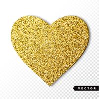 Gold Sparkles Heart vector