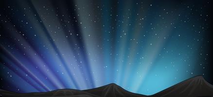 Background scene with mountain at night vector