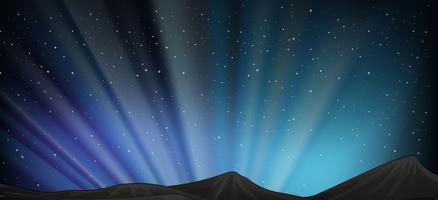 Background scene with mountain at night vector