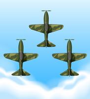 Planes flying in the sky vector