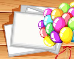 Border template with colorful balloons  vector