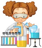 A Student in Science Lab Class vector