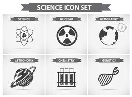 Science icons for different fields of studies vector