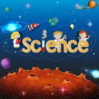 Science Banner on Planet Template vector
