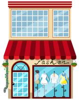 A lady fashion store vector