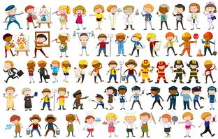 Different character of many occupations vector