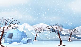 A white winter landscape vector