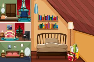 Different rooms in the house vector