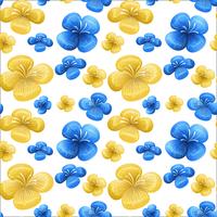 Blue and yellow seamless pattern vector
