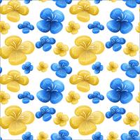 Blue and yellow seamless pattern vector