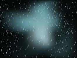 Fondo con fuertes lluvias en la noche vector