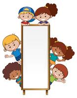 Border template with many children vector