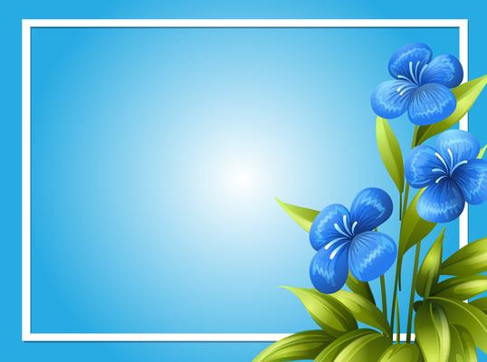 Free blue flower background - Vector Art