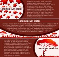 Background design with text and tree vector