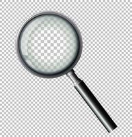 Magnifying glass on transparent background vector