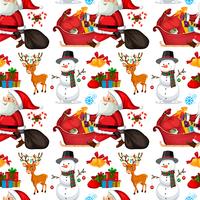 Santa claus seamless pattern vector