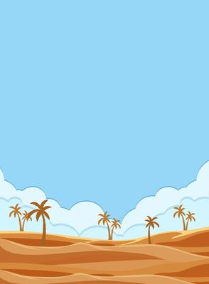 Beautidul desert frame template