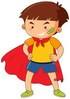 Little boy with red cape vector