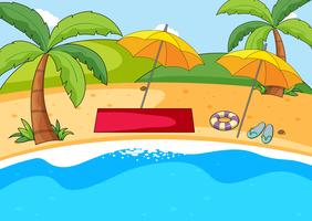 A simple beach background vector