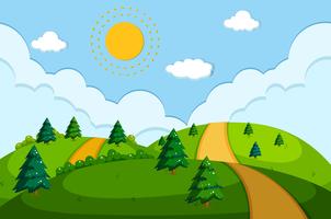 A road in beautiful nature vector