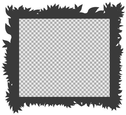 Frame template with silhouette grass