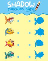 Shadow matching game template vector