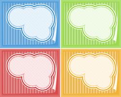 Border templates in four colors vector