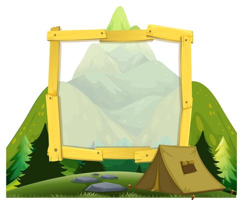 A frame of mountain camping