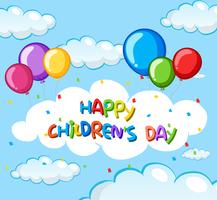 Happy children's day template vector