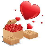 Boxes of roses vector