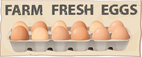 Farm fresh eggs vector