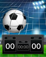 A soccer scoreboard template vector